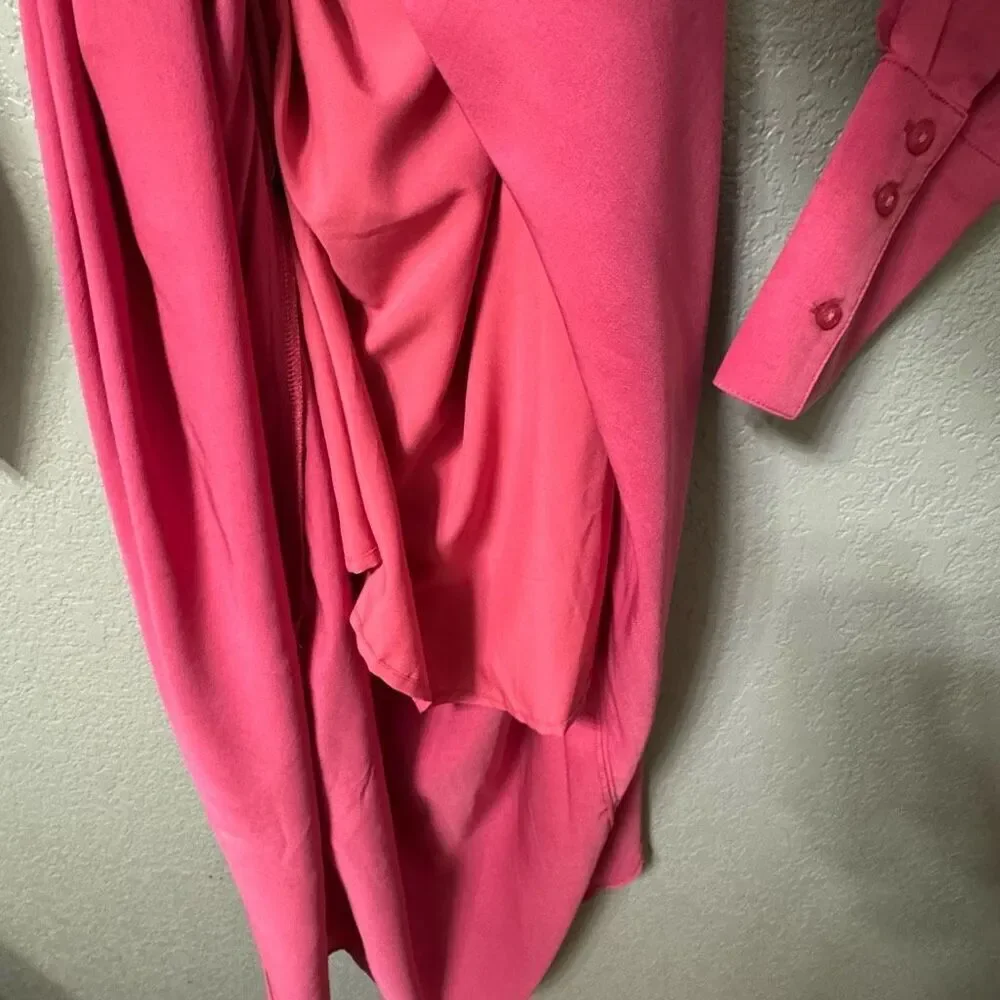 Revolve Sovere Atone Midi Shirt Dress in Magenta Size Small - Picture 4 of 9